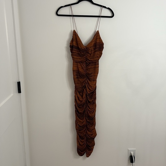 ASOS Design Cami Strappy Ruched Midi Dress - Picture 4 of 9